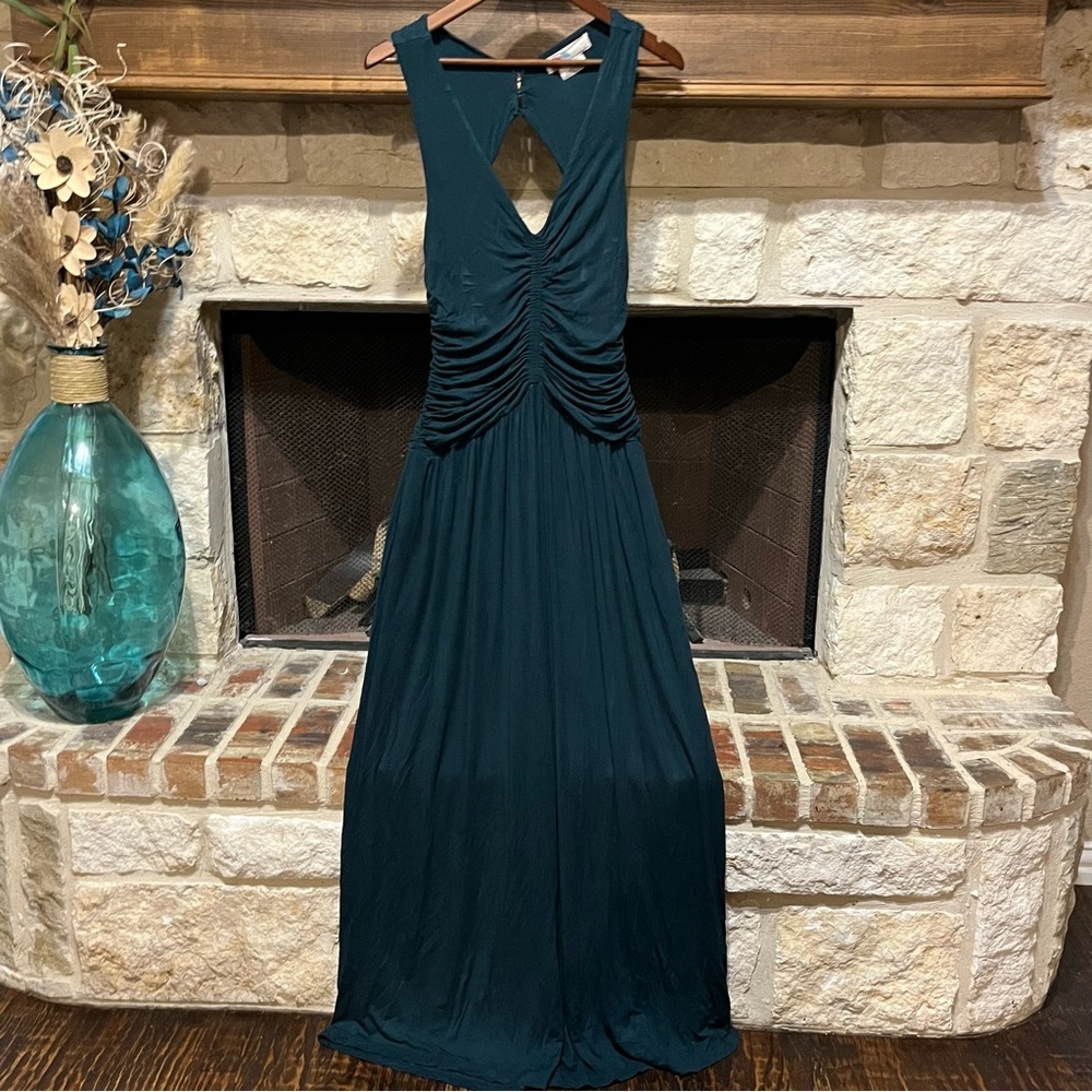 Free People Beach Wide Leg Ruched Open Back Jumpsuit Size Small